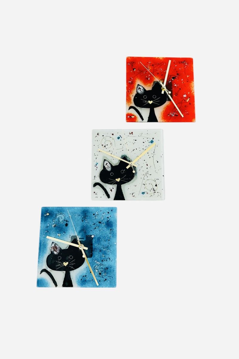 Cat clocks for wall and table 20×20