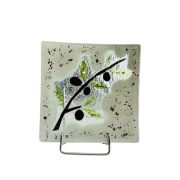 Olive plate 17×17