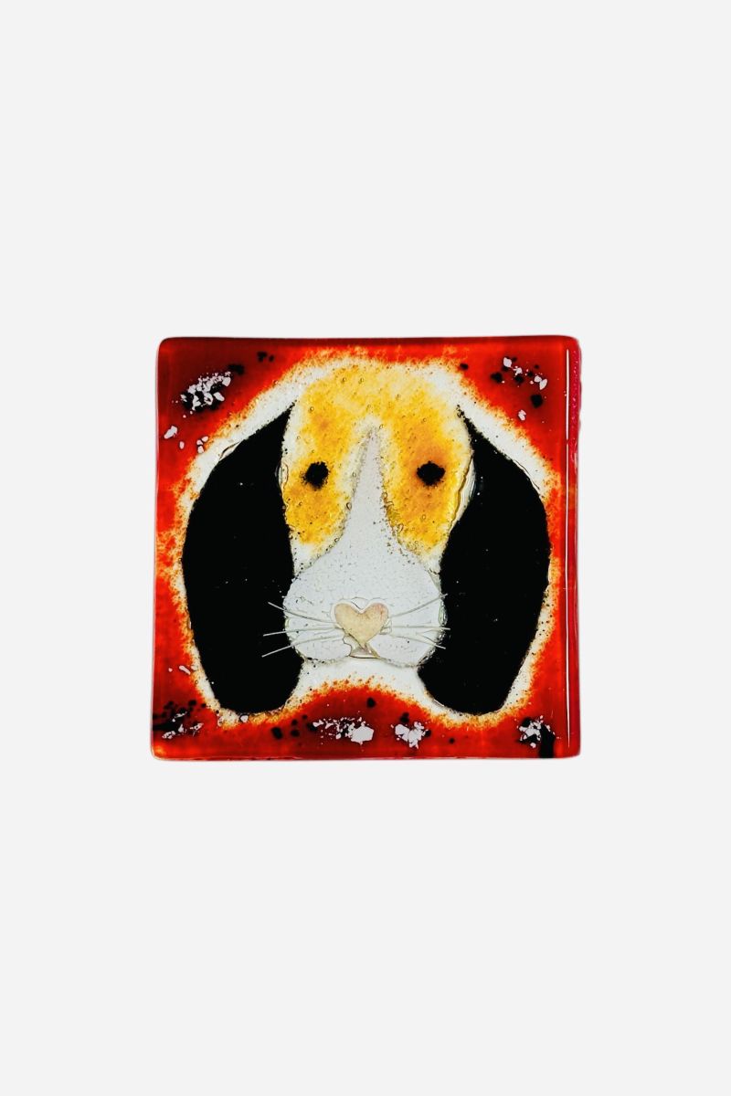 Dog glass coasters 10×10