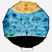 Round tree of life plate with legs F52