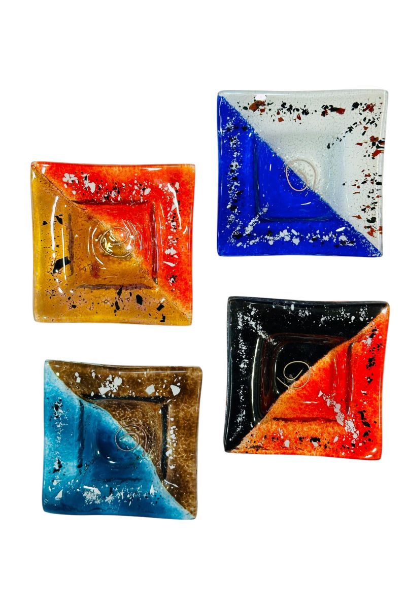 Handmade glass decoration or for use 9×9