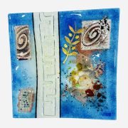 Meandros and spiral plate 35×35