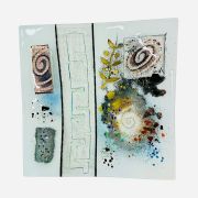 Meandros and spiral plate 35×35