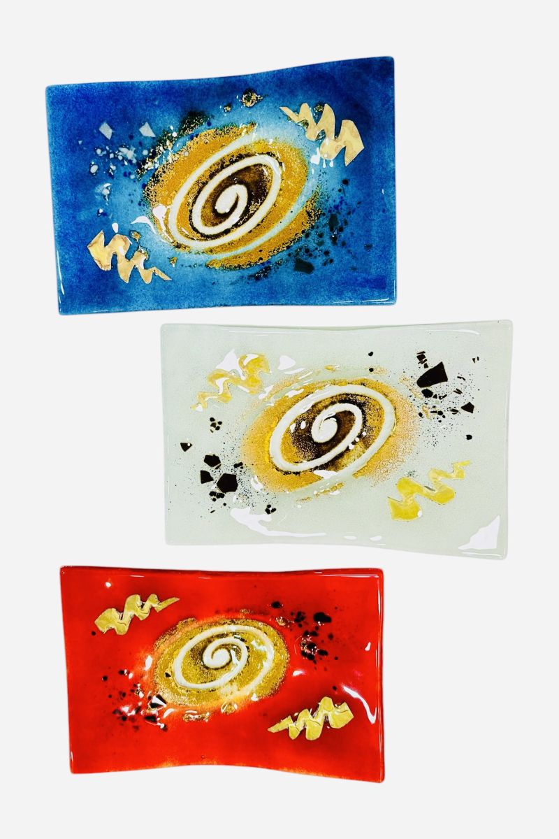 Spiral plate with metals 30×20
