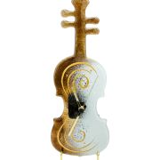Clock violin with spiral & metals 33×13