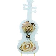 Clock violin with spiral & metals 33×13