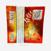 Meandros and spiral plate 35×35