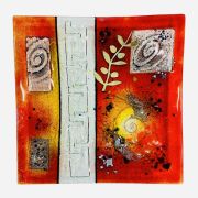 Meandros and spiral plate 35×35