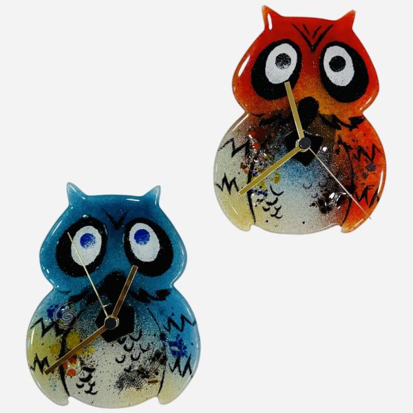 Owl clocks with metals 18×14