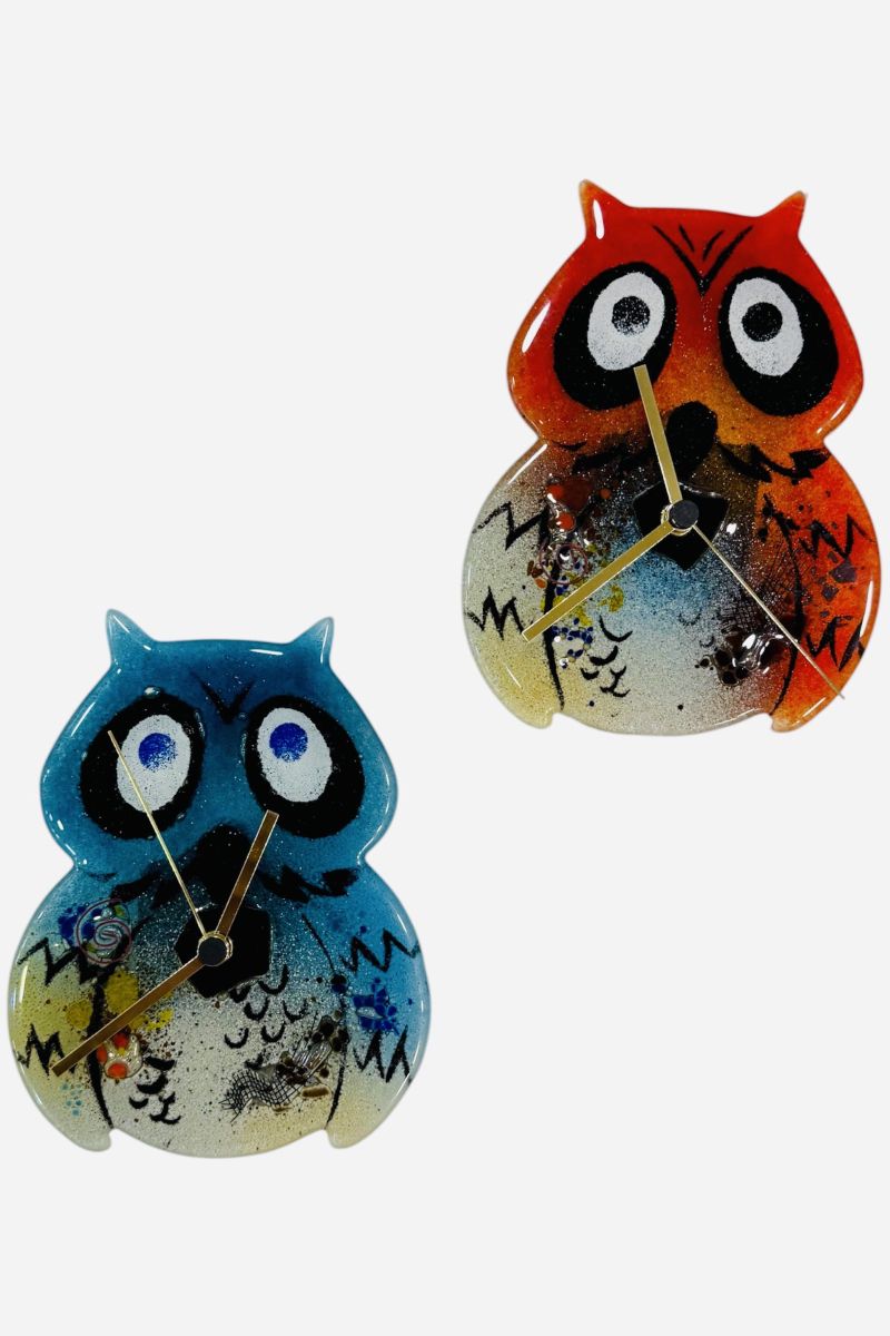 Owl clocks with metals 18×14
