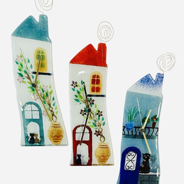 House clocks with cats 30×12