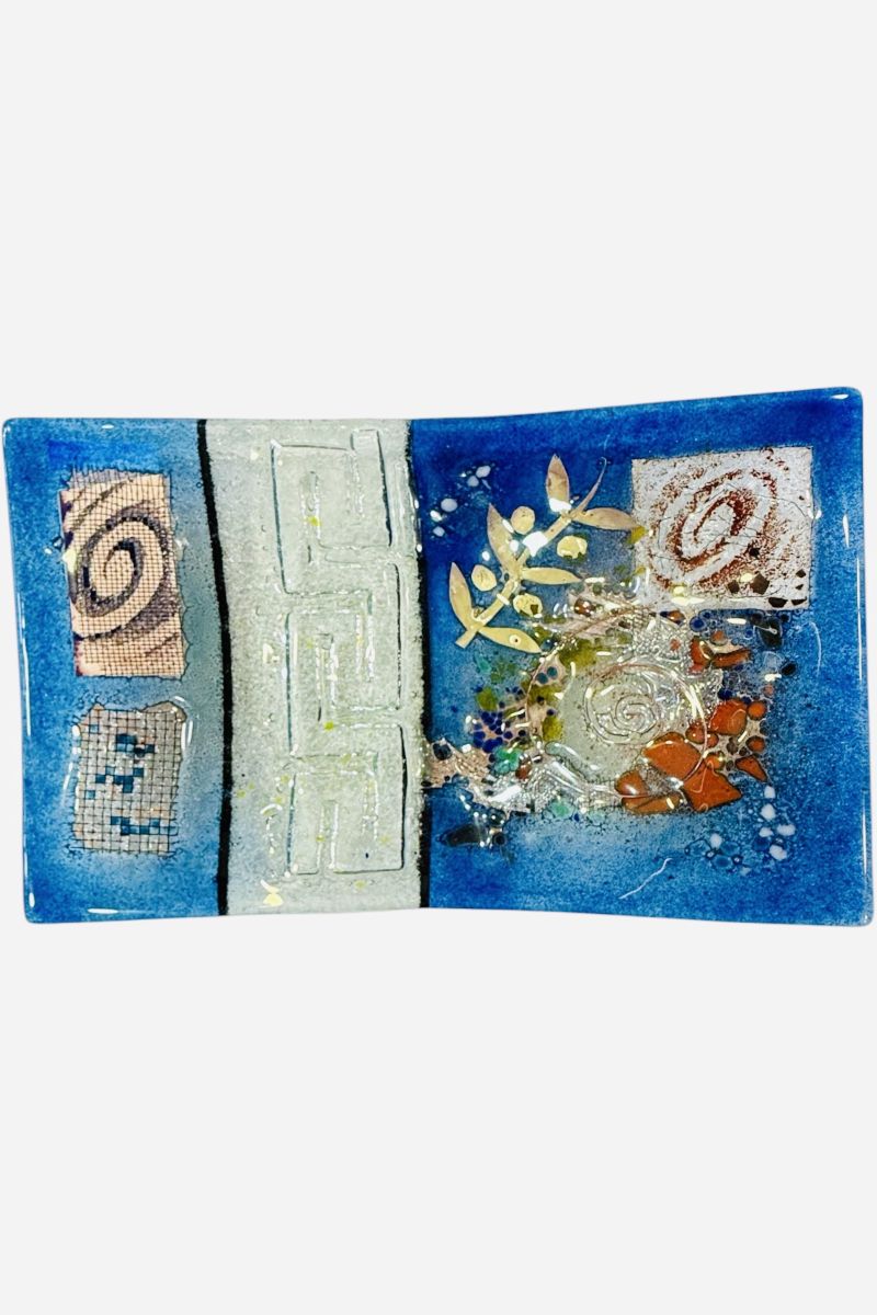 Meandros and spiral plate 30×20