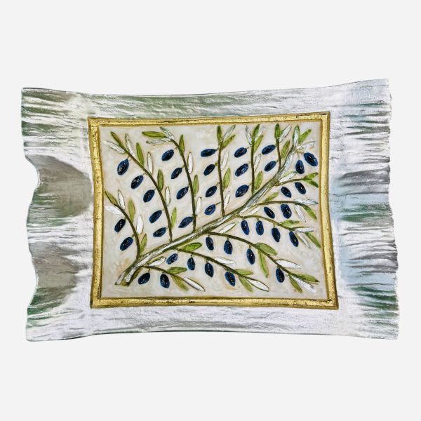 Ceramic olive plate 38x27