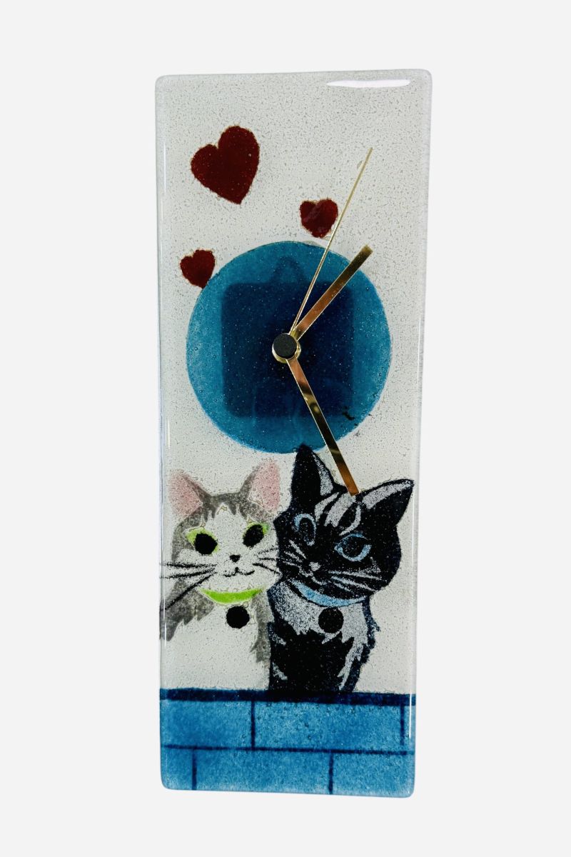 Clock with cats 30×11