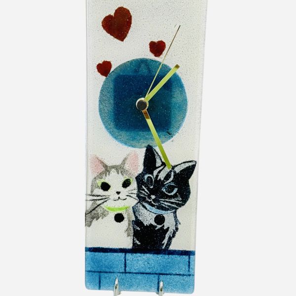 Clock with cats 30×11