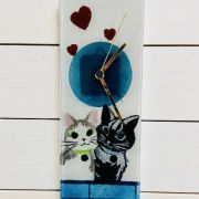 Clock with cats 30×11