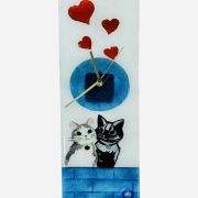 Clock with cats 45x15cm