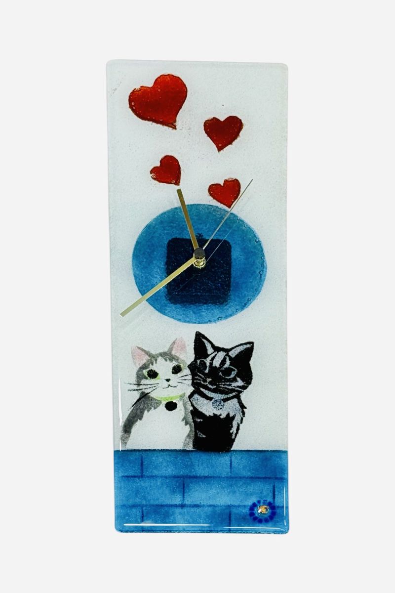 Clock with cats 45x15cm